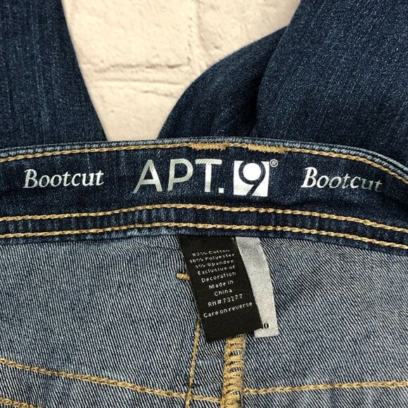 NWT Apt. 9 Women Mid Rise Bootcut Jeans Size 10 Blue Denim M189 -1 - Picture 7 of 16
